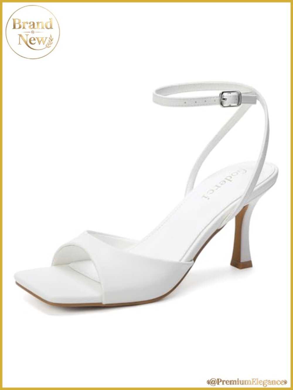 Women's Kitten Heel Sandals Square Open Toe Stiletto Heels